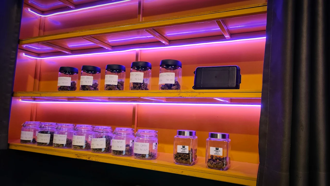 Premium cannabis flowers in various strains