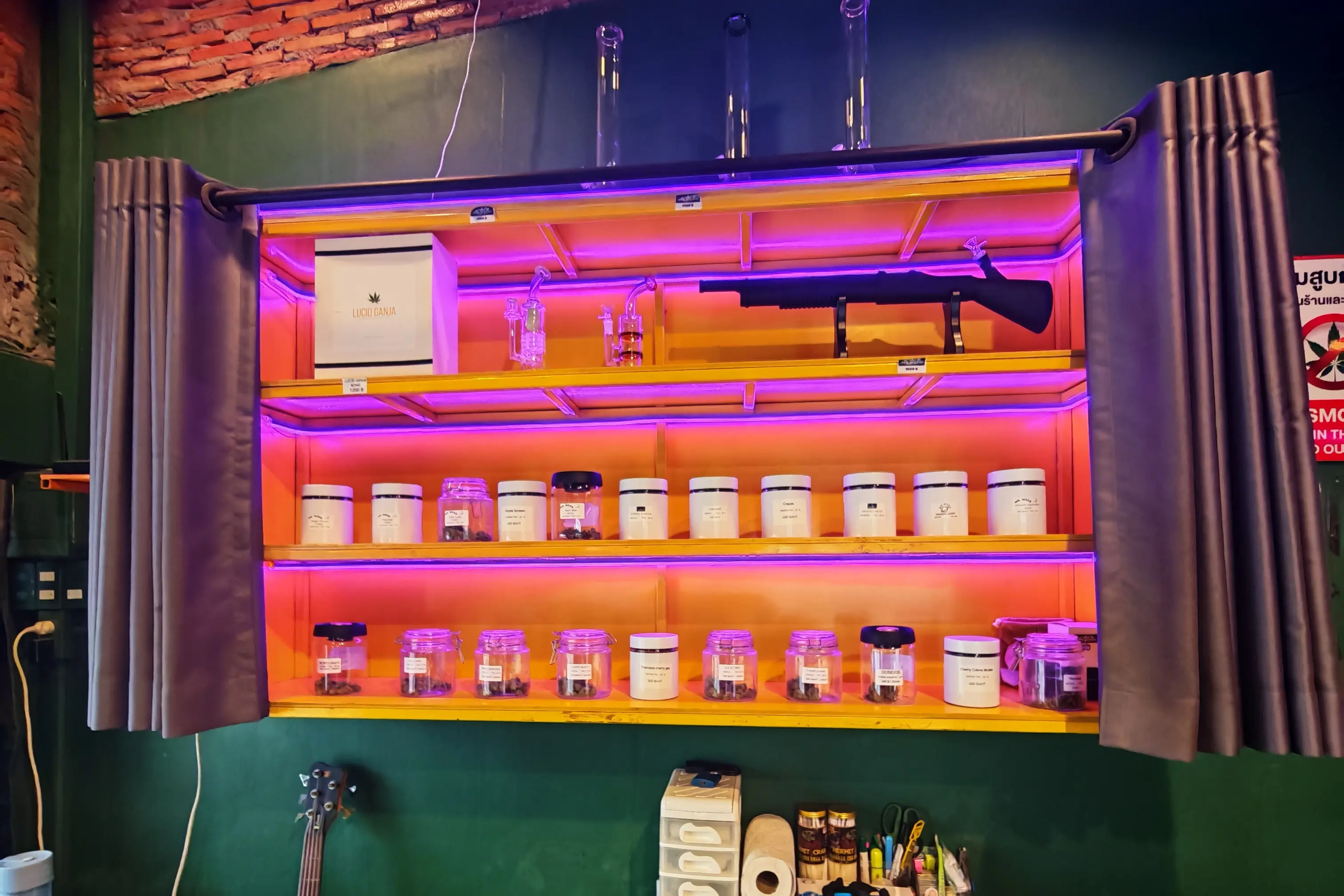 Premium cannabis flowers in various strains